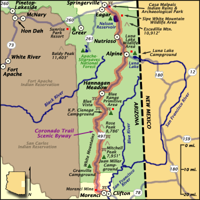 Map of Highway 191